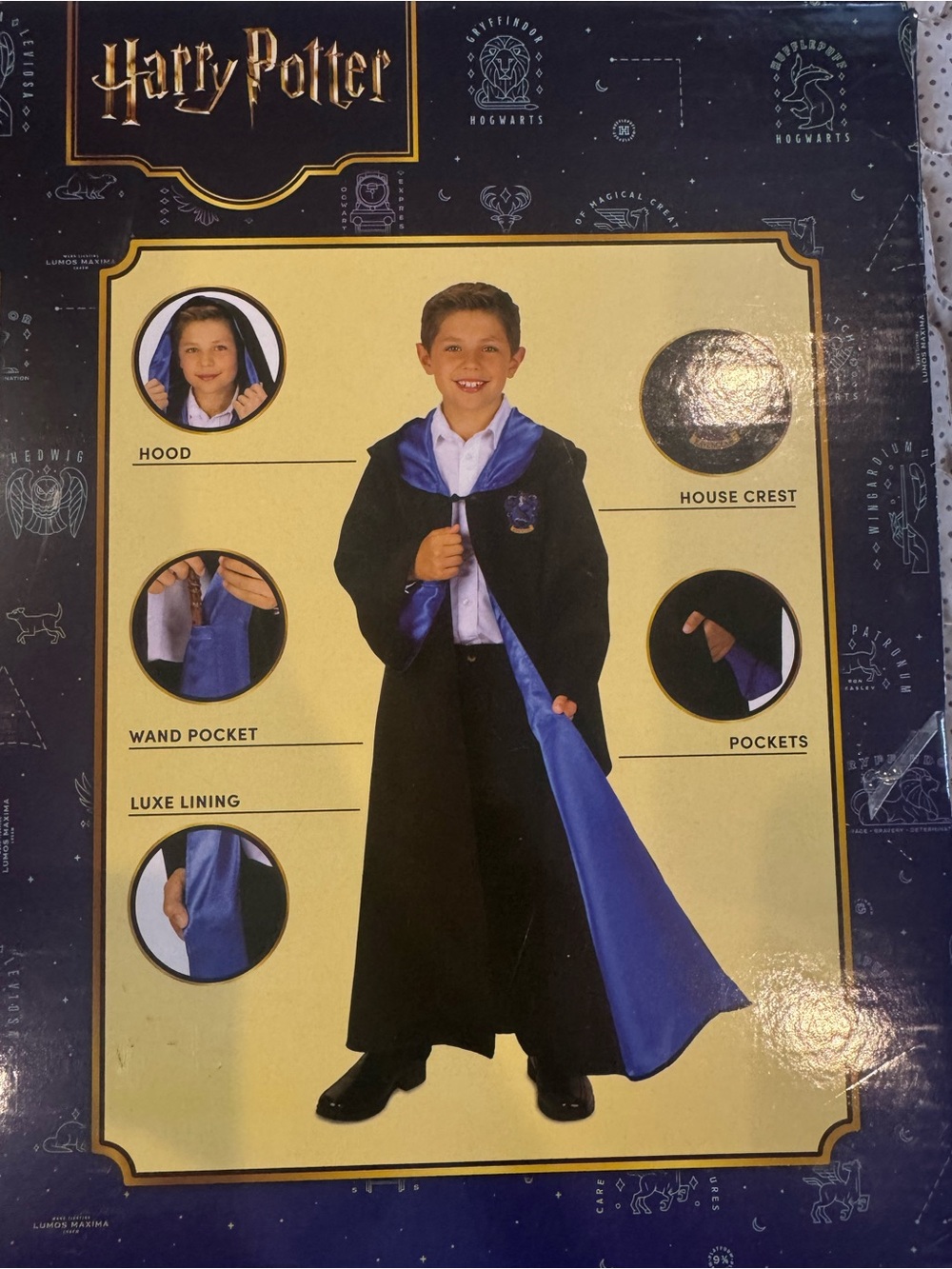 Official Harry Potter Ravenclaw Robe Costume for Kids - Picture 5 of 9